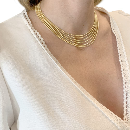 Collier Cartier Draperie - Collier 6 rangs en or jaune 58 Facettes 35762