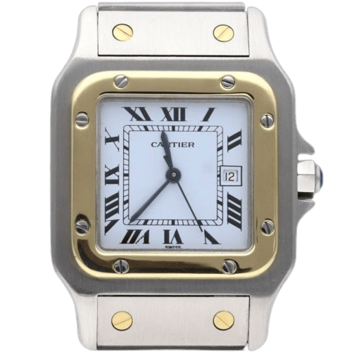 Montre Cartier Santos Galbée - Montre en or jaune et acier 58 Facettes MT46779