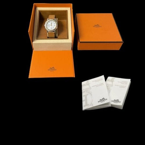 Montre Hermès Clipper Chronograph - Montre en acier 58 Facettes MT44340