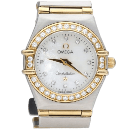 Omega Constellation - Montre Mini 22,5 mm en or jaune, acier et diamants