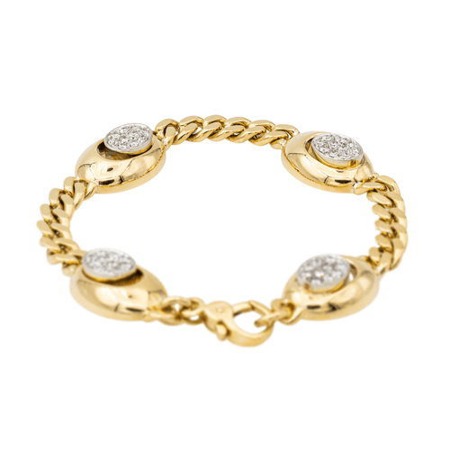 Bracelet Bracelet en or jaune et or blanc avec diamants 58 Facettes 3132892RV