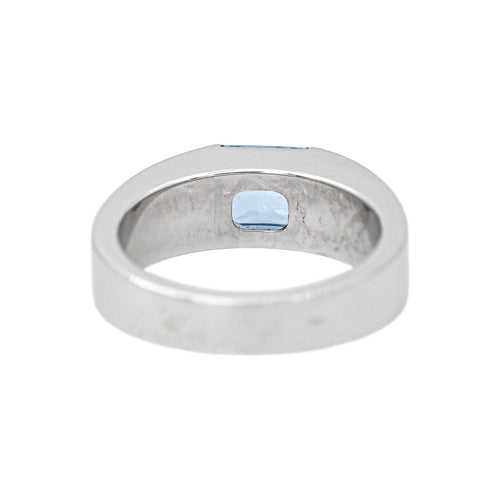 Bague 51 Cartier Tank - Bague en or blanc et aigue-marine 58 Facettes 4482532RV