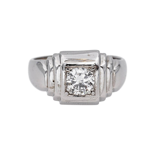 Bague 55 Bague solitaire en or blanc et diamant 58 Facettes 5097946CN