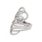 Bague 54 Bague en or blanc et diamants 58 Facettes 5254916RV