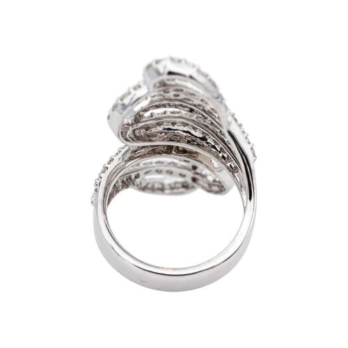 Bague 54 Bague en or blanc et diamants 58 Facettes 5254916RV