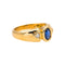 Bague 50 Bague en or jaune avec saphir et diamants 58 Facettes 5272648RV