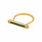 Bague 53 Bague en or jaune, tsavorites et diamants 58 Facettes 5276265RV