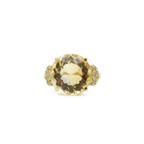 Bague 58 Bague cocktail citrine en or jaune 18K 58 Facettes REF2218-18