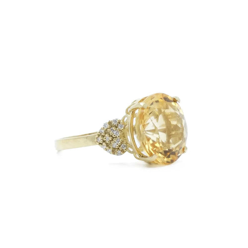 Bague 58 Bague cocktail citrine en or jaune 18K 58 Facettes REF2218-18