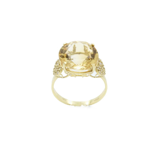 Bague 58 Bague cocktail citrine en or jaune 18K 58 Facettes REF2218-18