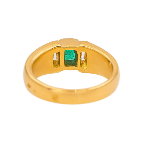Bague 54 Bague en or jaune, émeraude et diamants 58 Facettes 5426472RV