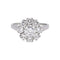 Bague 55 Marguerite - Bague en or blanc et diamants 58 Facettes 5368553CN