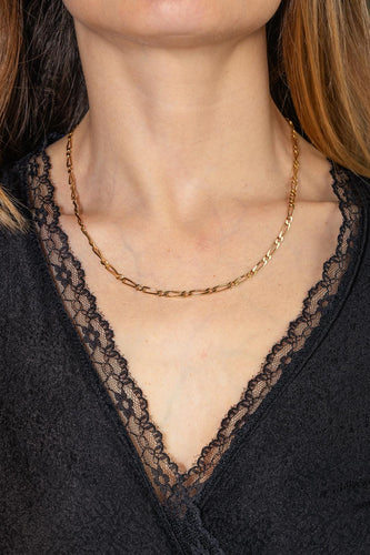 Collier Collier maille Figaro en or jaune 58 Facettes 5481807CN