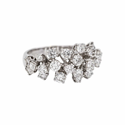 Bague 51 Fred Blanche - Bague en or blanc et diamants 58 Facettes 5417296CN