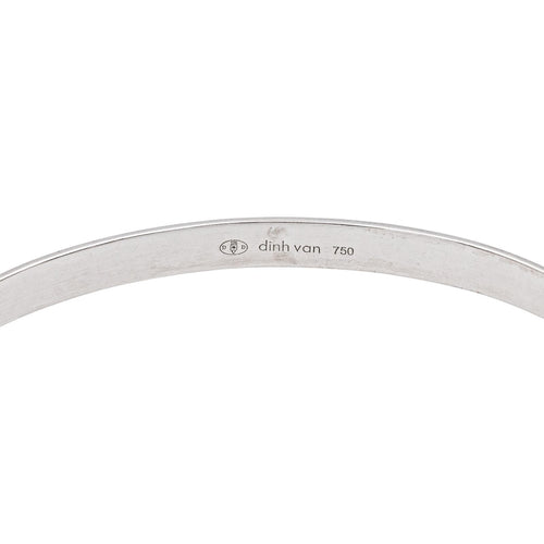 Bracelet Dinh Van Serrure - Bracelet jonc en or blanc et diamant 58 Facettes 5480849CN