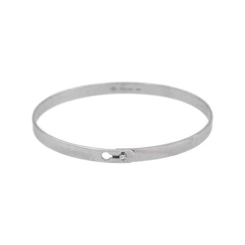 Bracelet Dinh Van Serrure - Bracelet jonc en or blanc et diamant 58 Facettes 5480849CN