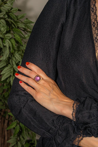 Bague 52 Fred Pain de Sucre - Bague en or rose, améthyste et ébène 58 Facettes 5417295CN