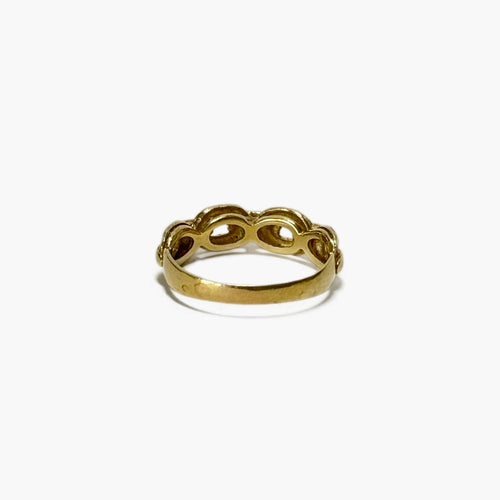 Bague 53 Bague chaîne en or et rubis 58 Facettes REF24021-185