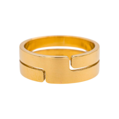 Bague 55 Dinh Van Seventies - Bague jonc en or jaune 58 Facettes 5451116CN