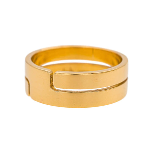 Bague 55 Dinh Van Seventies - Bague jonc en or jaune 58 Facettes 5451116CN
