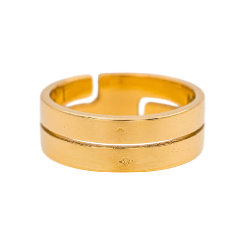 Bague 55 Dinh Van Seventies - Bague jonc en or jaune 58 Facettes 5451116CN