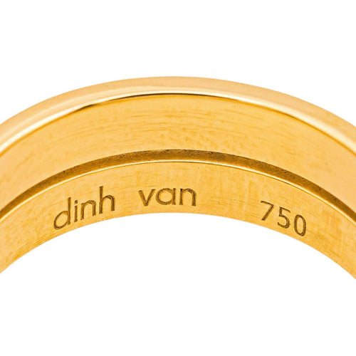 Bague 55 Dinh Van Seventies - Bague jonc en or jaune 58 Facettes 5451116CN