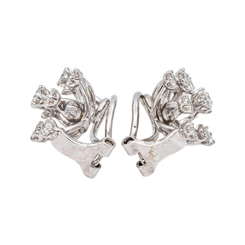 Boucles d'oreilles Boucles d'oreilles clips en or blanc et diamants 58 Facettes 5531391CN