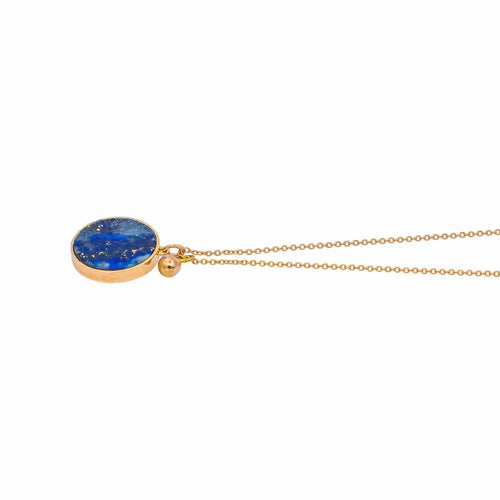 Collier Ginette NY Ever Lapis - Collier pendentif en or rose et lapis-lazuli 58 Facettes 5605745RV