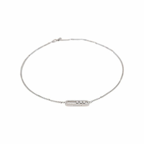 Collier Messika Move - Collier en or blanc et diamants 58 Facettes 5575213RV