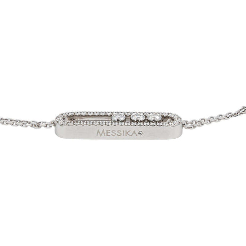Collier Messika Move - Collier en or blanc et diamants 58 Facettes 5575213RV