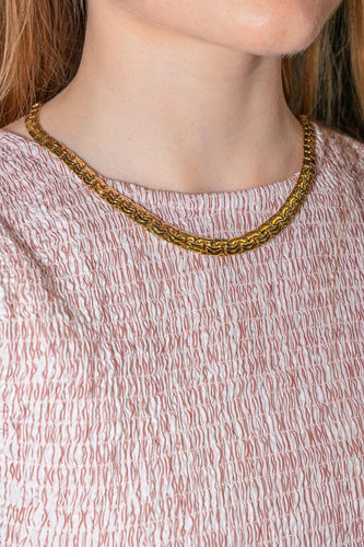 Collier Collier maille haricot en or jaune 58 Facettes 5577492CN