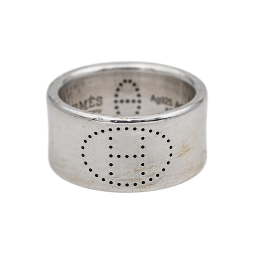 Bague 55 Hermès Eclipse Ruban - Bague en argent 58 Facettes 5577030CN