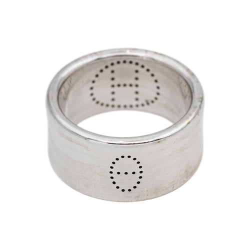 Bague 55 Hermès Eclipse Ruban - Bague en argent 58 Facettes 5577030CN
