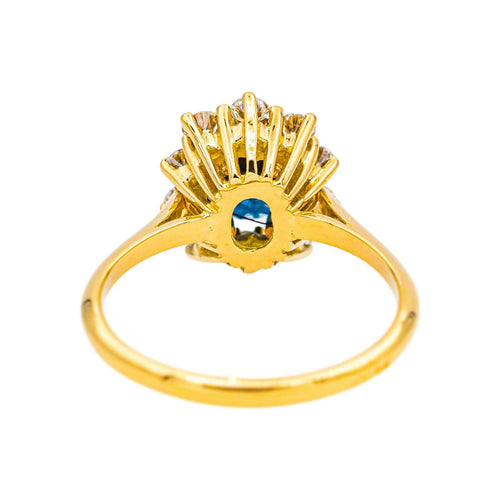 Bague 55 Bague en or jaune avec saphir et diamants 58 Facettes 5591777CN