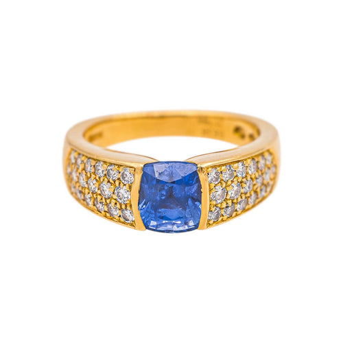 Bague 54 Boucheron Anaïs - Bague en or jaune, saphir et diamants 58 Facettes 5623366CN