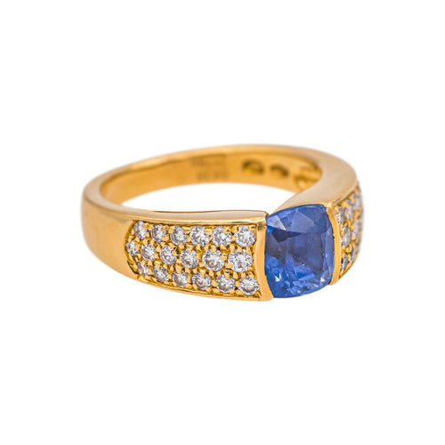 Bague 54 Boucheron Anaïs - Bague en or jaune, saphir et diamants 58 Facettes 5623366CN