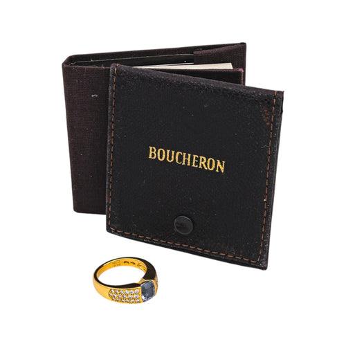Bague 54 Boucheron Anaïs - Bague en or jaune, saphir et diamants 58 Facettes 5623366CN