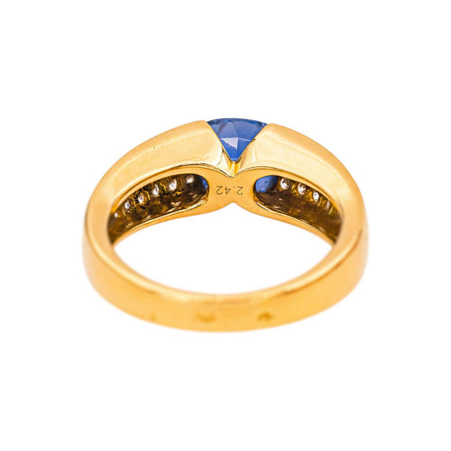 Bague 54 Boucheron Anaïs - Bague en or jaune, saphir et diamants 58 Facettes 5623366CN
