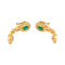 Boucles d'oreilles Boucles d'oreilles en or jaune, émeraudes, saphirs et diamants 58 Facettes 5693507CN