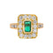Bague 56 Bague en or jaune, émeraude et diamants 58 Facettes 4878500CN