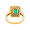 Bague 56 Bague en or jaune, émeraude et diamants 58 Facettes 4878500CN