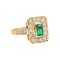 Bague 56 Bague en or jaune, émeraude et diamants 58 Facettes 4878500CN