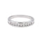 Bague 61 Demi-alliance - Bague en or blanc et diamants 58 Facettes 4913254CN