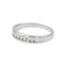 Bague 61 Demi-alliance - Bague en or blanc et diamants 58 Facettes 4913254CN