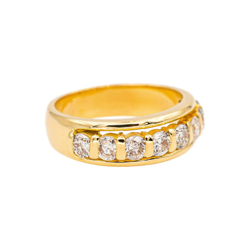Bague 50 Demi-alliance - Bague en or jaune et diamants 58 Facettes 5035962CN