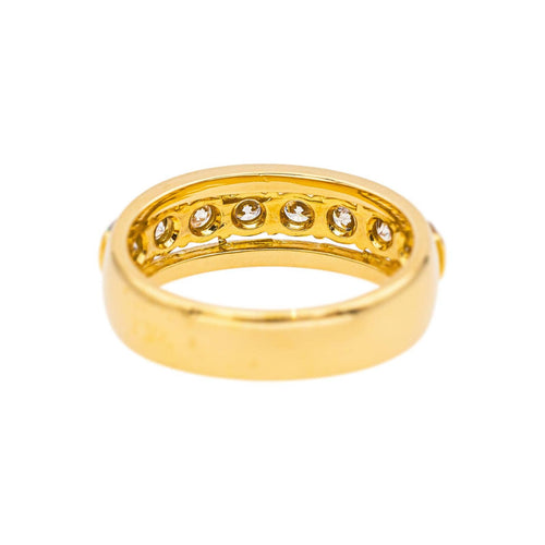Bague 50 Demi-alliance - Bague en or jaune et diamants 58 Facettes 5035962CN