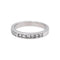 Bague 53 Demi-alliance en or blanc et diamants 58 Facettes 5237218CN