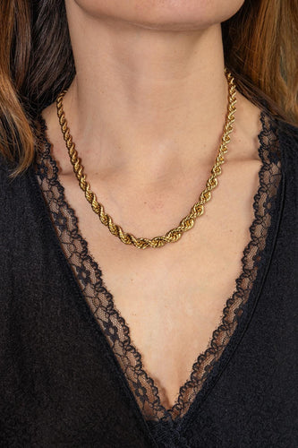 Collier Collier maille corde en or jaune 58 Facettes 5251515CN