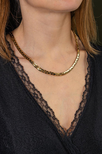 Collier Collier maille haricot en or jaune 58 Facettes 5284141CN