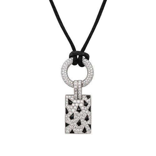 Collier Cartier Panthère - Collier en or blanc, diamants et onyx 58 Facettes 5707096CN